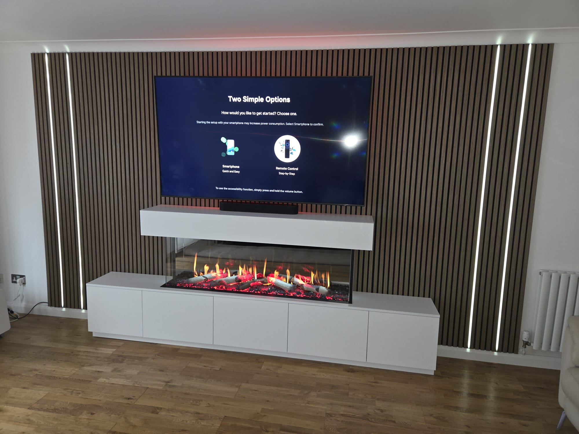 The Alba Media Wall — bespoke media wall by West Lothian Feature Walls, installed across Scotland