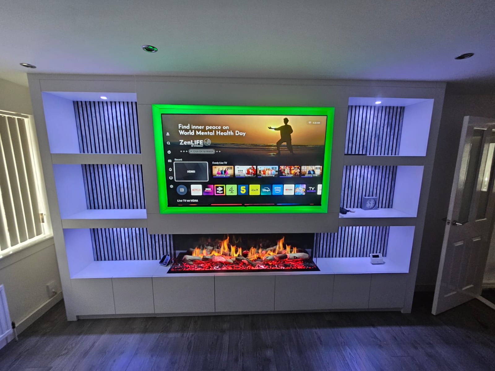 The Antonine Media Wall — bespoke media wall by West Lothian Feature Walls, installed across Scotland