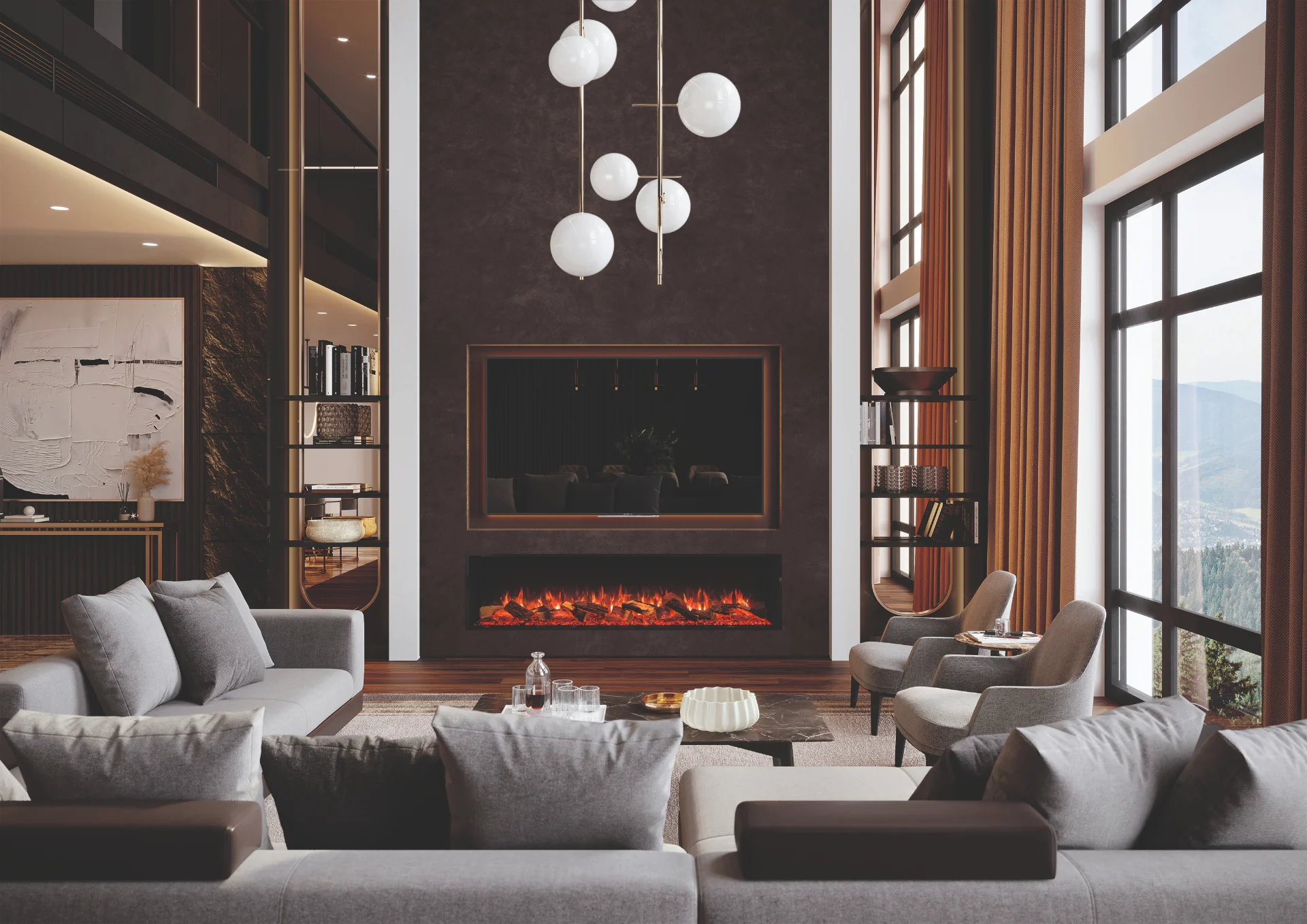 Avanti 190RW electric fireplace for media walls — image 1