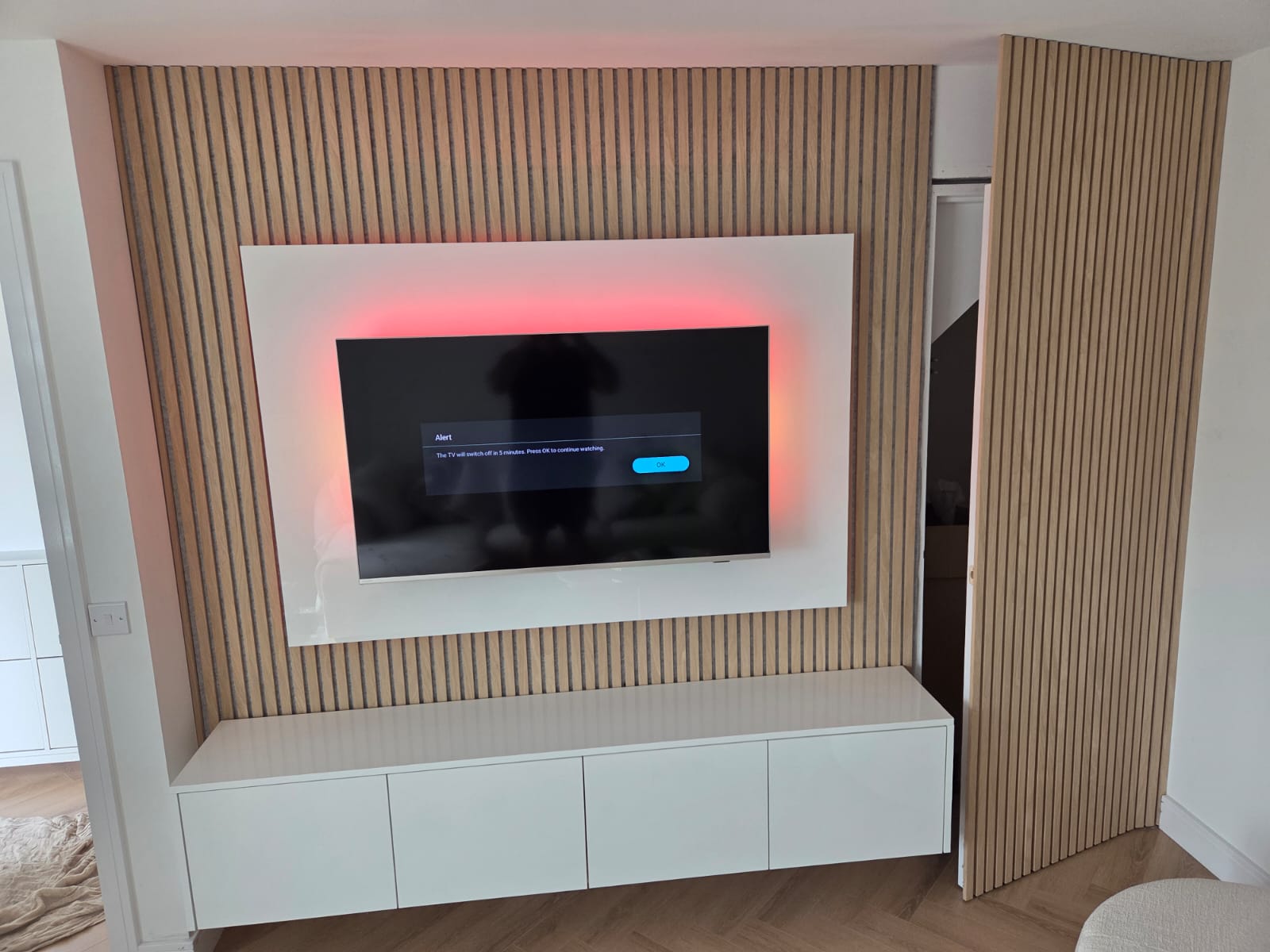 The Bruce Media Wall bespoke media wall installation photo 8 by West Lothian Feature Walls