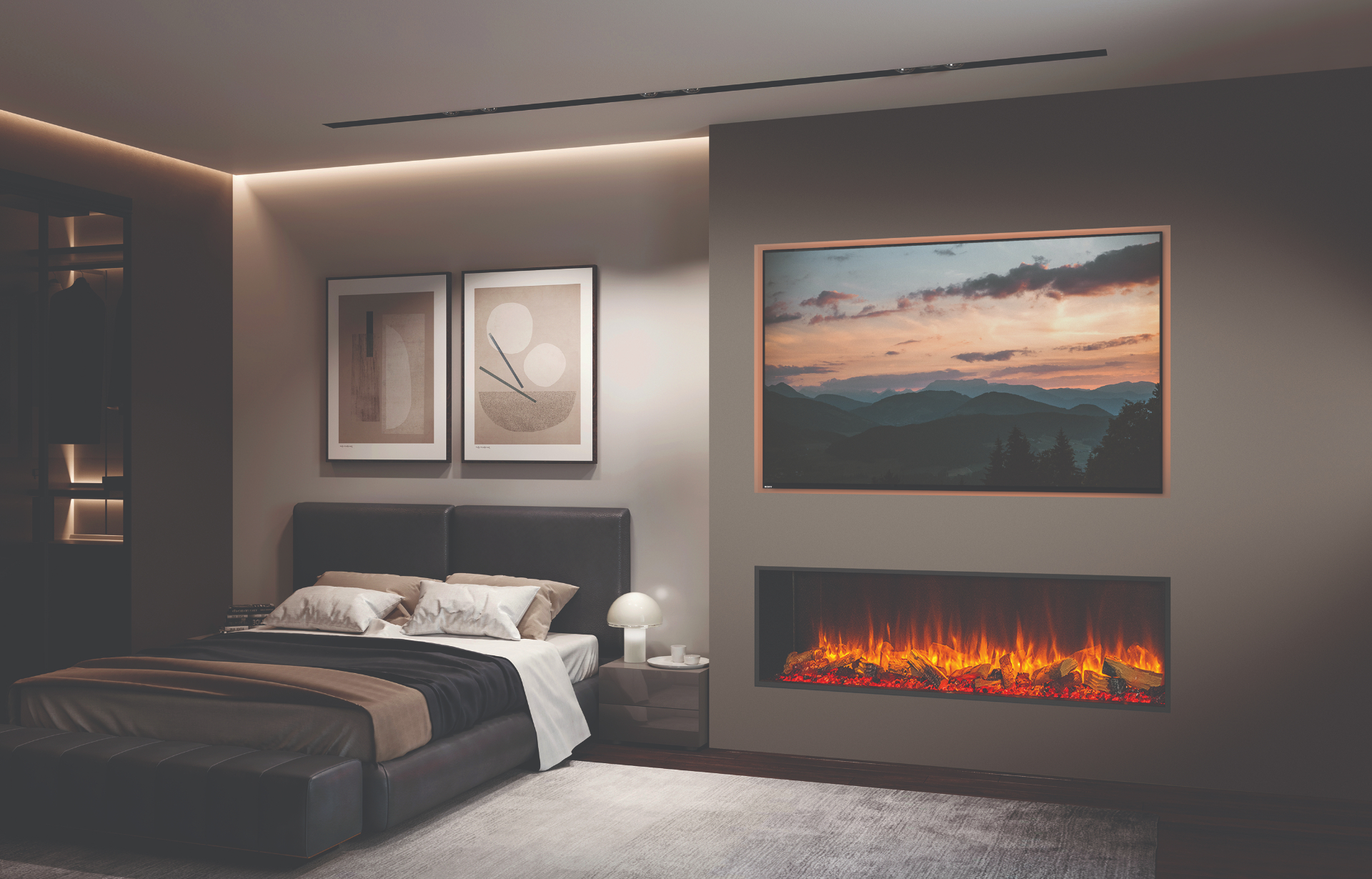 eReflex 135RW electric fireplace for media walls — image 1