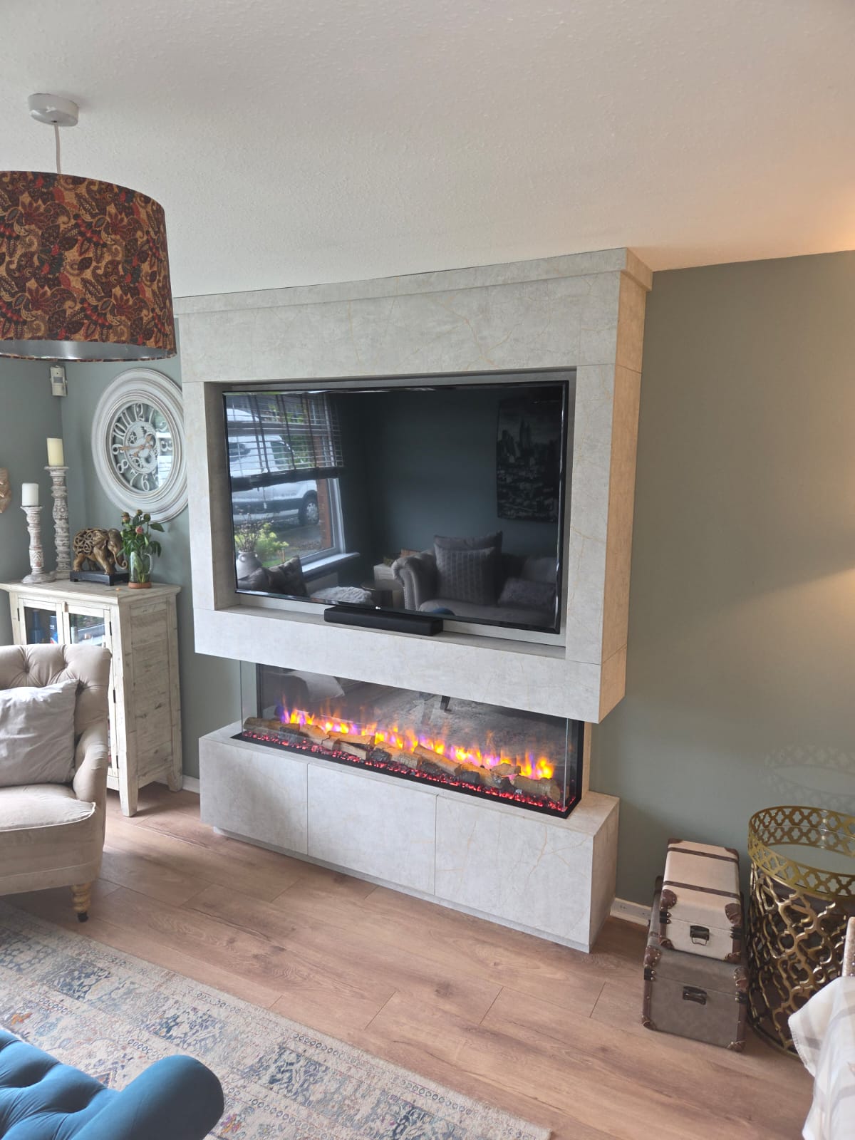 The Wallace Dulux Media Wall bespoke media wall — designed, built and installed across Scotland by West Lothian Feature Walls